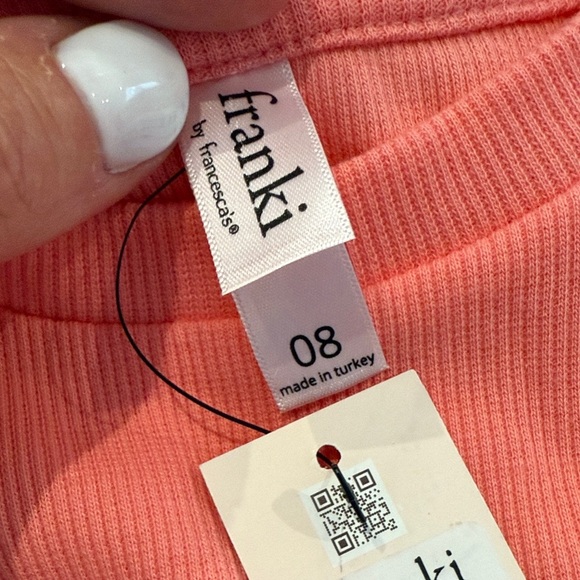 French Toast Coral Ruffle Sleeve Tee - Picture 2 of 3